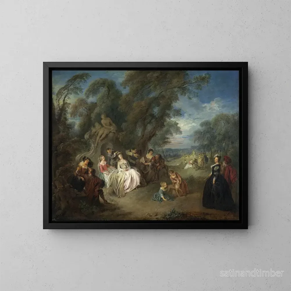 Reproduktion av målningen Fête champêtre - Jean-Baptiste Pater
