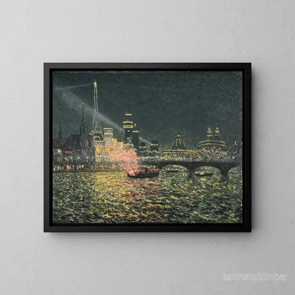 Reproduktion av målningen Fête nocturne, Exposition universelle, Paris 1900 - Maxime Maufra