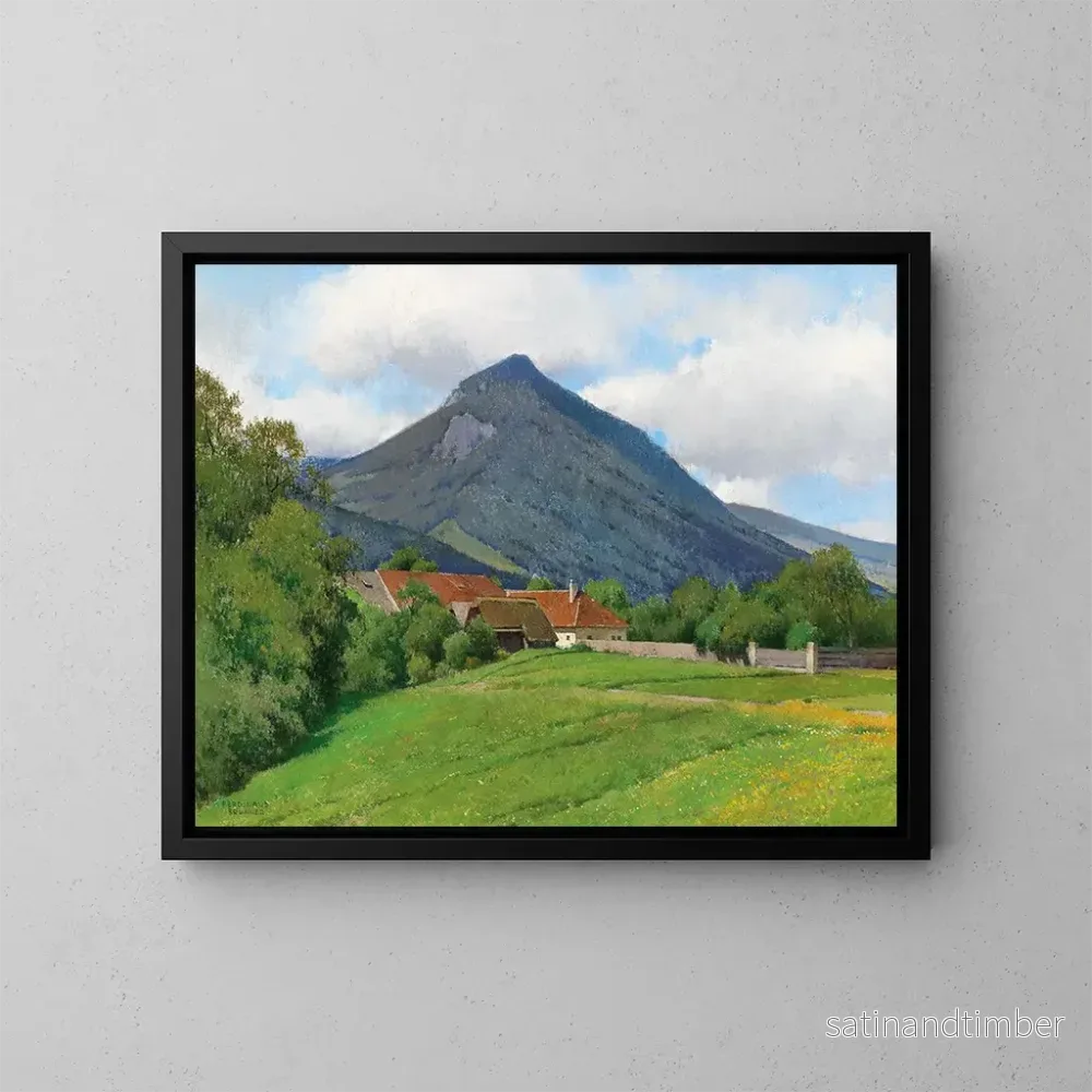 Reproduktion av målningen Landskap av Alm-dalen - Ferdinand Brunner