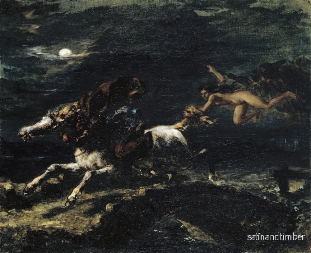 Reproduktion av målningen Tam O'Shanter jagas av häxorna - Eugène Delacroix - Bild 2