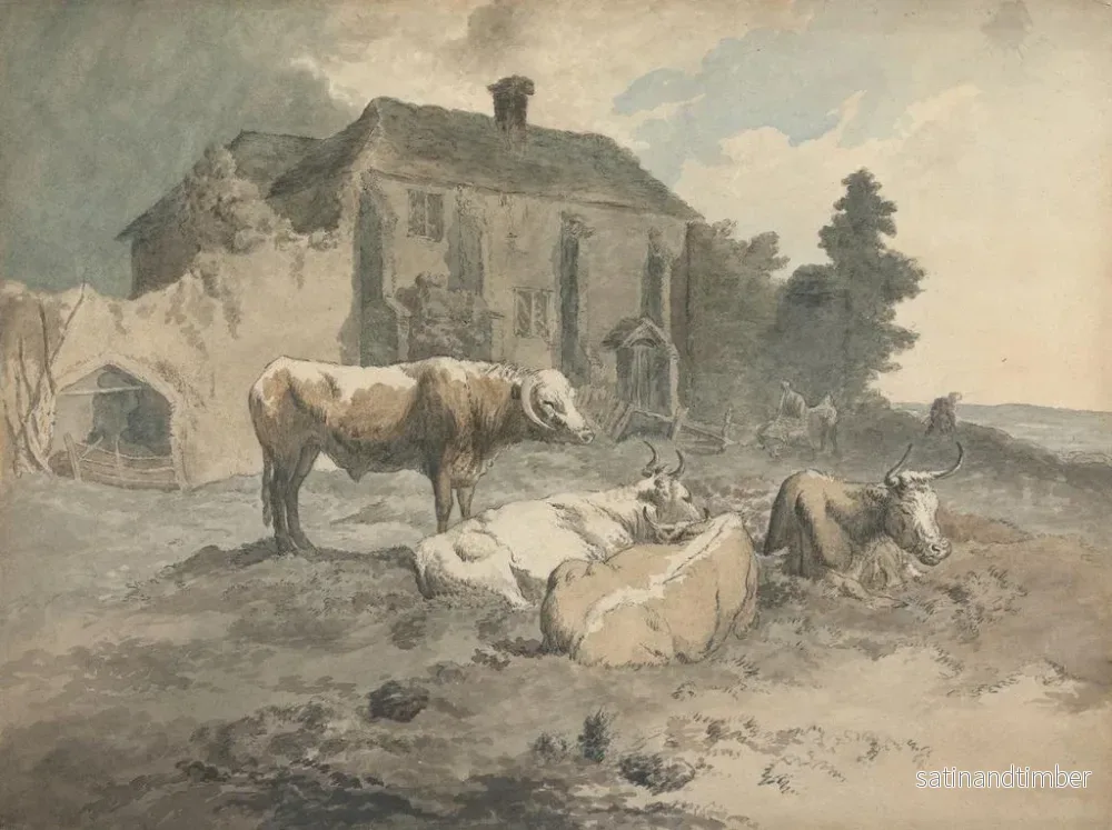 Reproduktion av målningen Bétail à longues cornes - Robert Hills - Bild 2