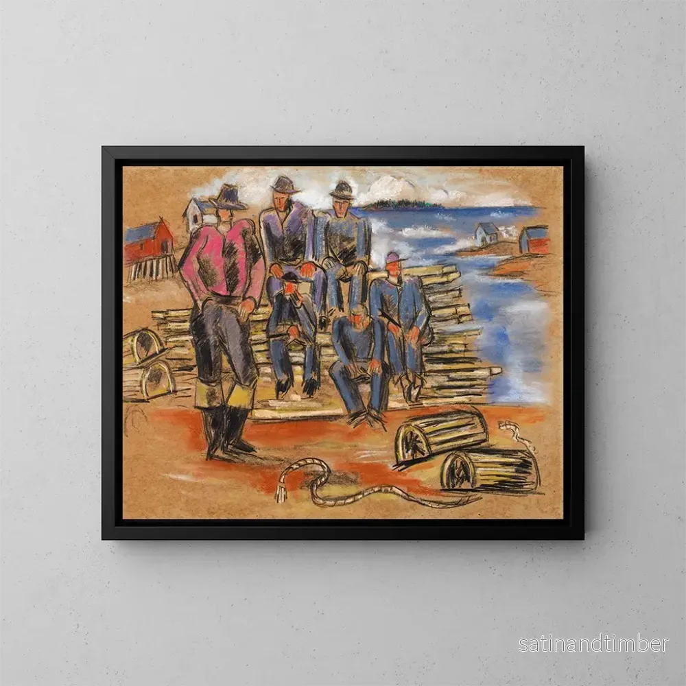 Reproduktion av målningen Studie för hummerfiskare - Marsden Hartley