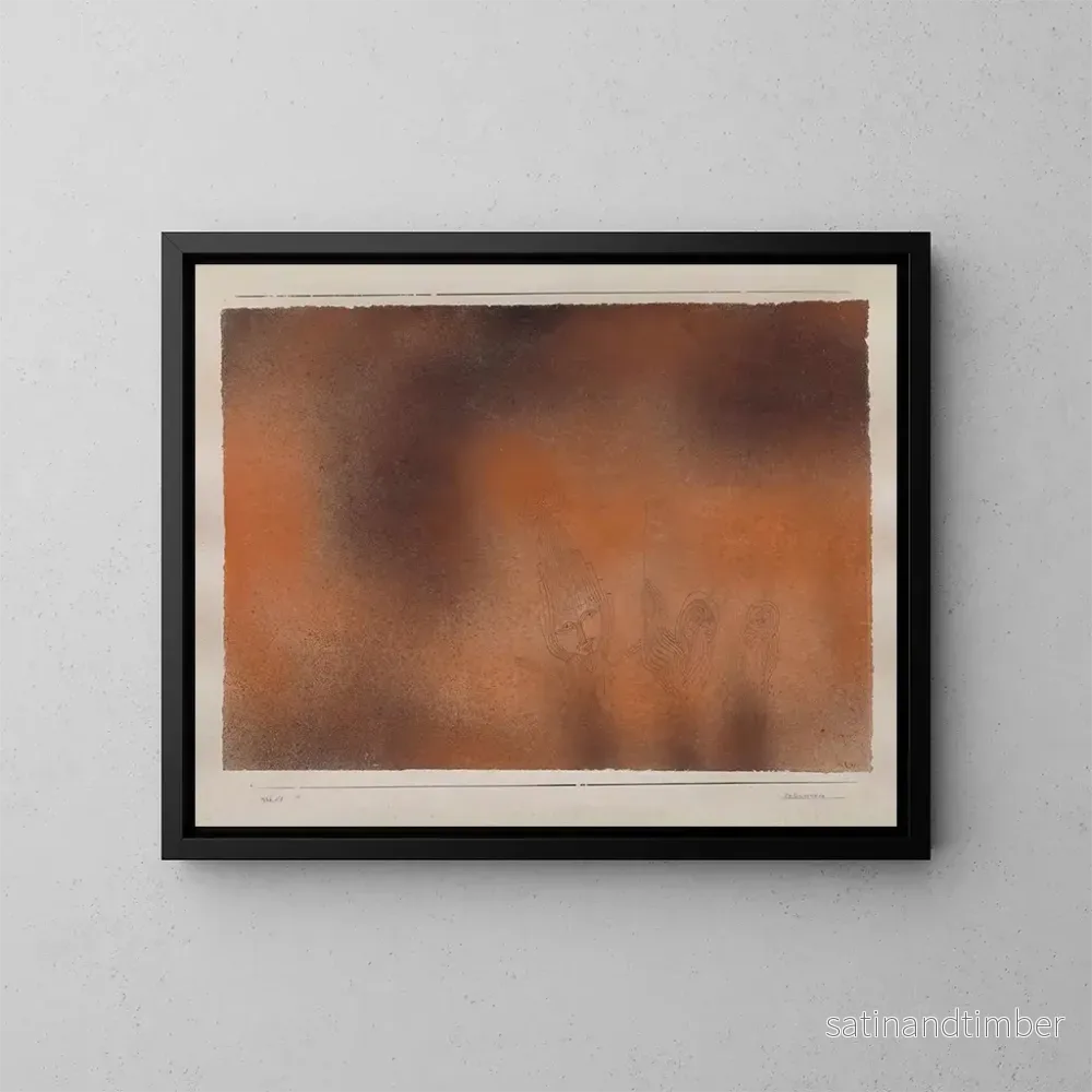 Reproduktion av målningen av Komedien av uggla - Paul Klee