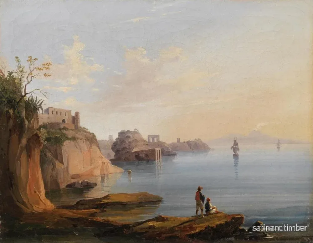 Reproduktion av målningen Vue de Naples depuis Posillipo - Salvatore Fergola - Bild 2