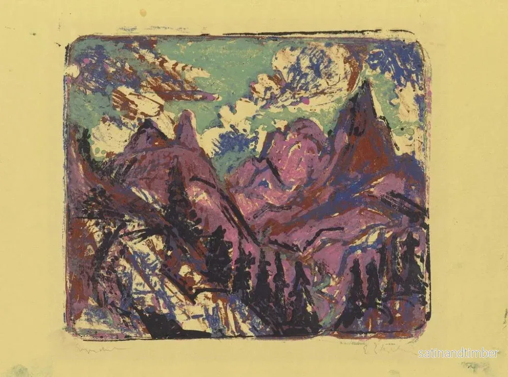 Reproduktion av målningen Bord de rivière - Ernst Ludwig Kirchner - Bild 2
