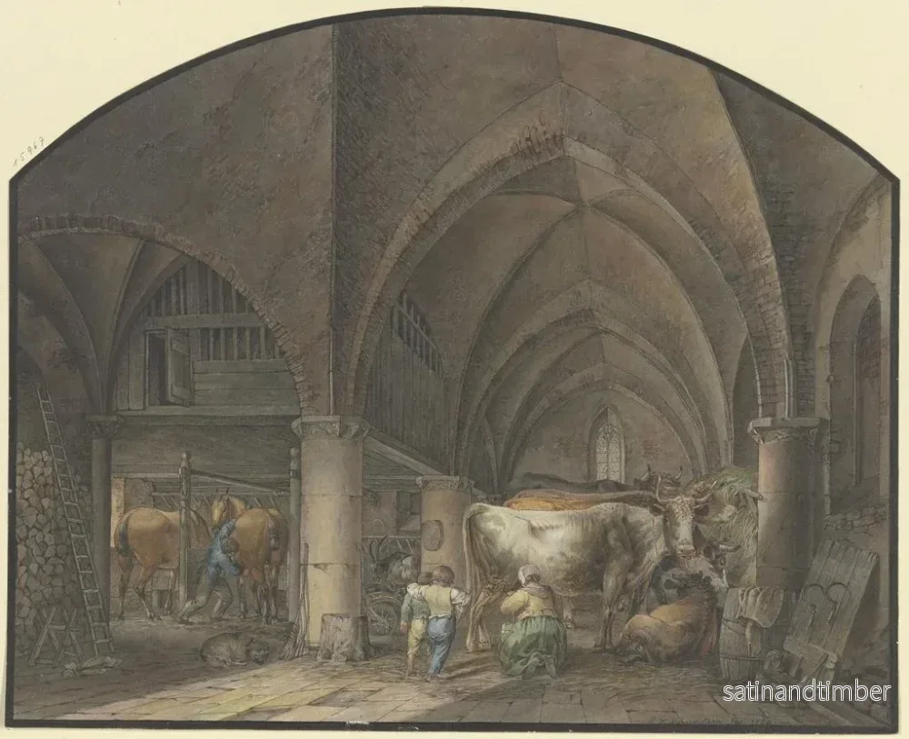Reproduktion av målningen av den gamla kapellet i Riedhfe-huset - Johann Friedrich Morgenstern - Bild 2