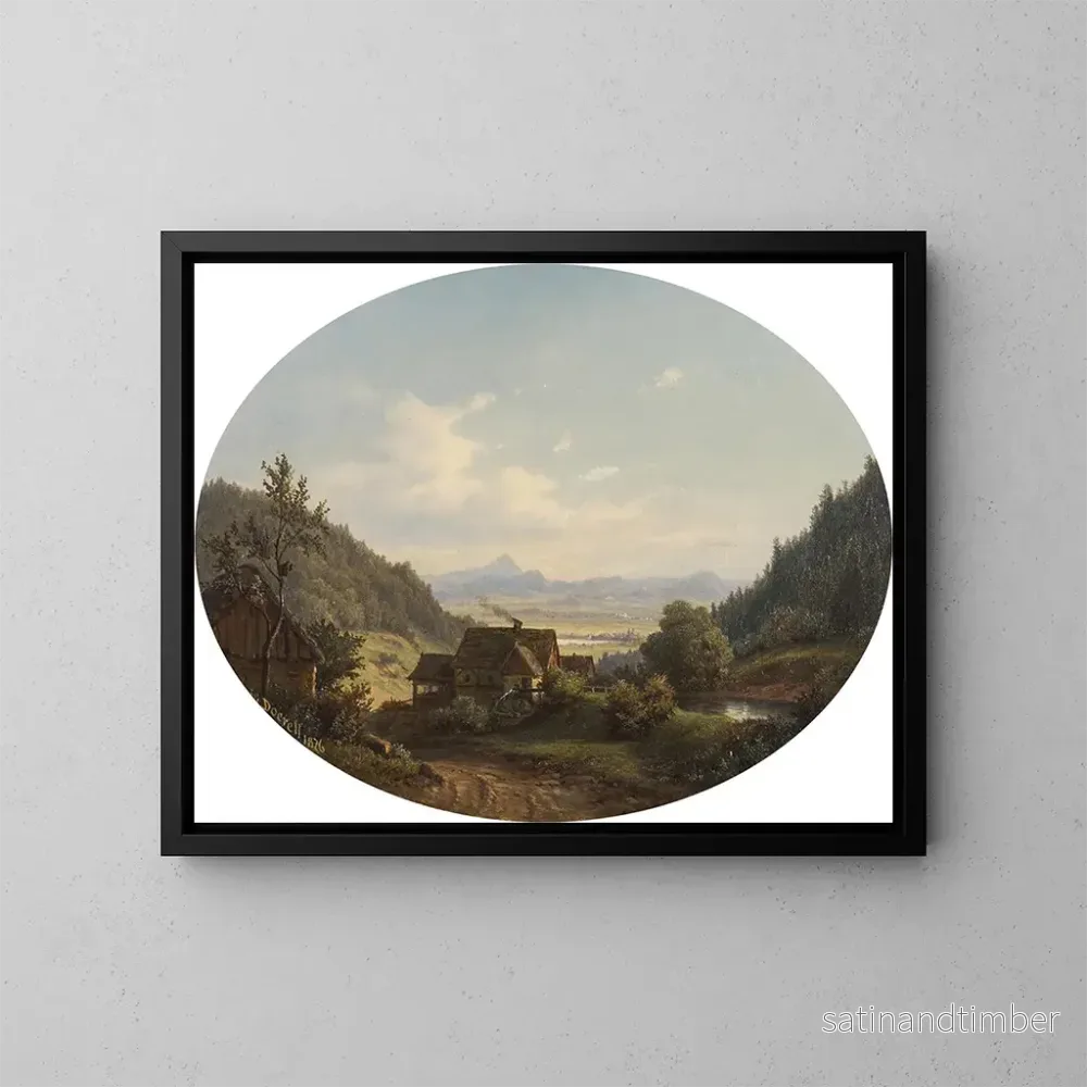 Reproduktion av målningen Vallée de Sernitz - Ernst Gustav Doerell
