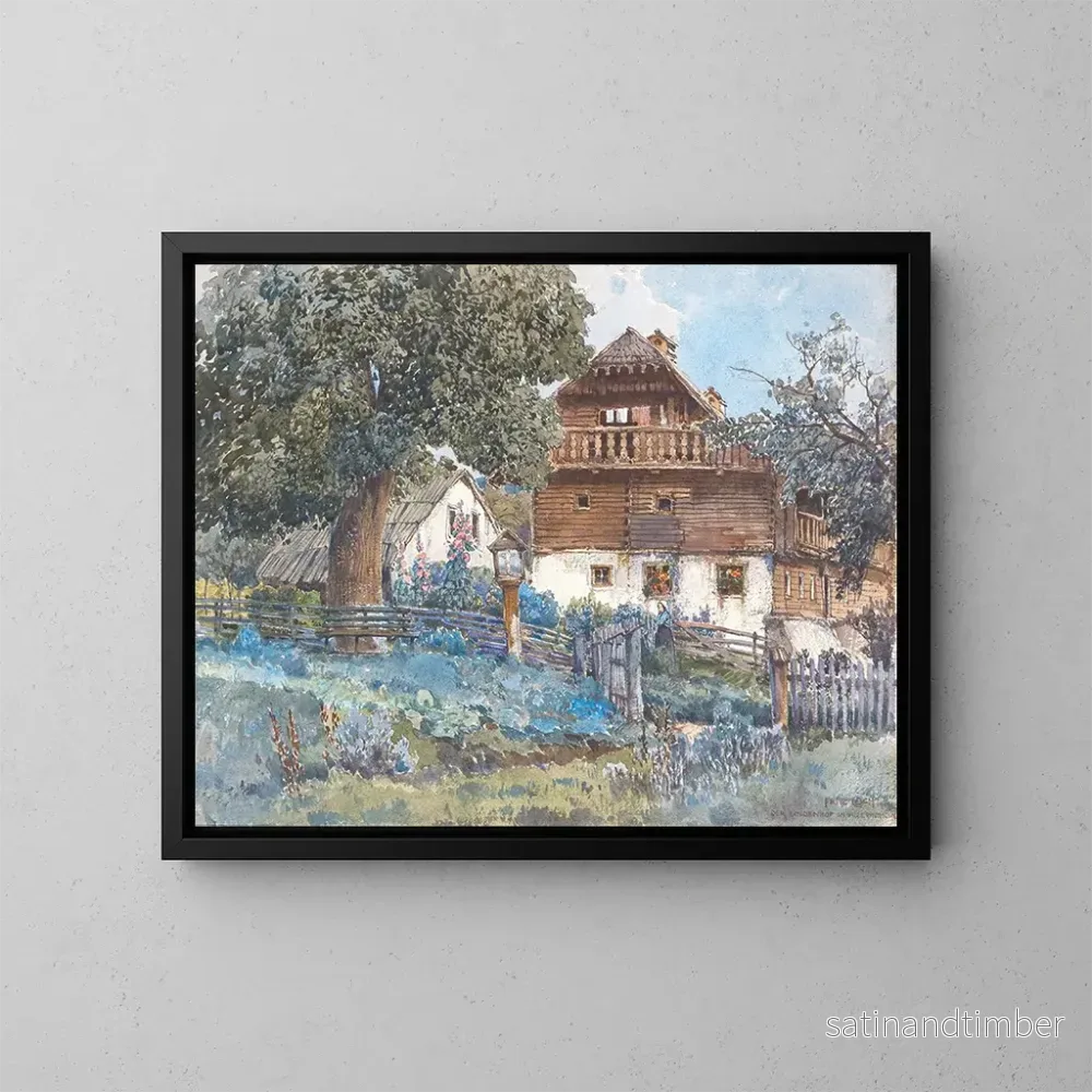 Reproduktion av målningen Le Lindenhof à Allerheiligen dans le Mühlkreis – Fritz Lach Reproduktion av målningen Le Lindenhof à Allerheiligen dans le Mühlkreis – Fritz Lach