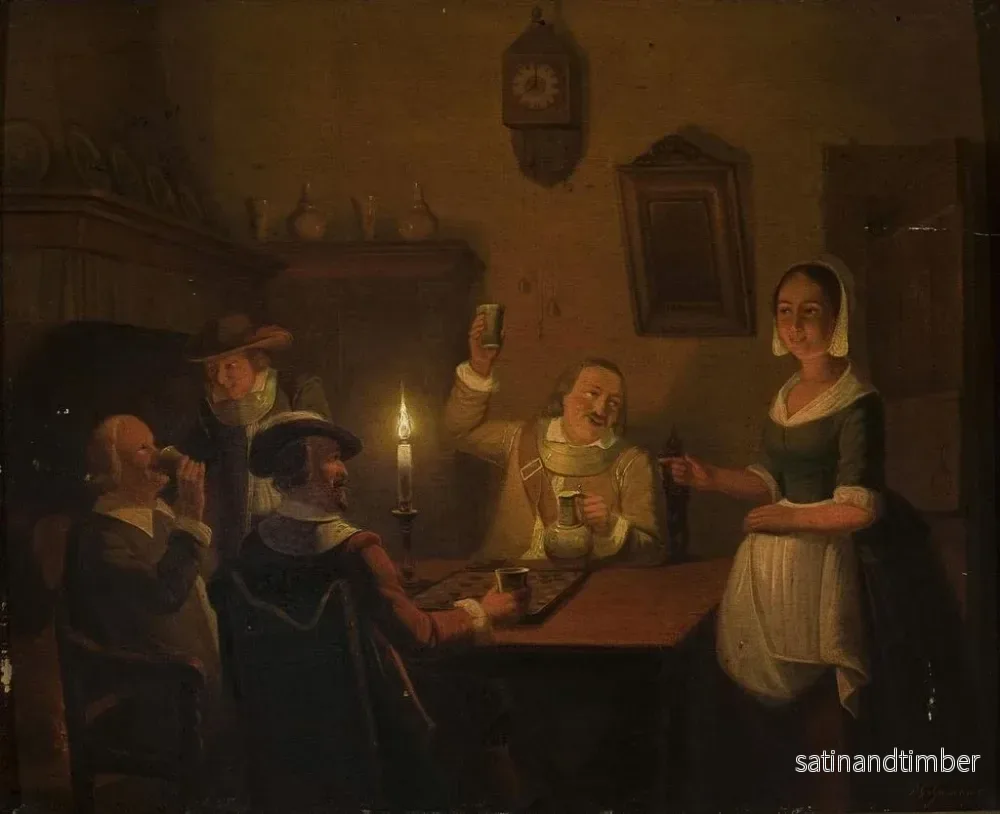 Reproduktion av målningen Spela dam - Pieter Gerardus Sjamaar - Bild 2