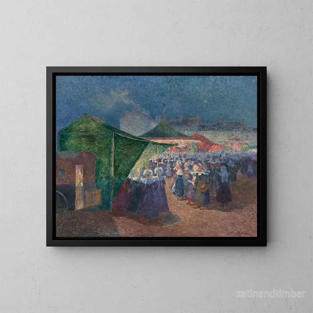 Reproduktion av målningen Fête foraine - Ferdinand du Puigaudeau