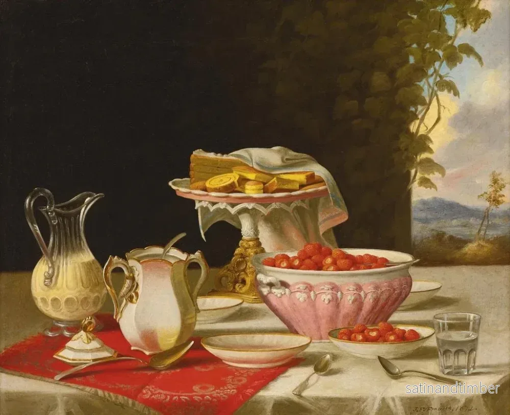 Reproduktion av målningen Le Dessert - John F. Francis - Bild 2
