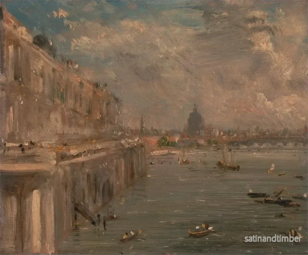 Reproduktion av målningen Somerset House-terrassen sedd från Waterloo-bron - John Constable - Bild 2