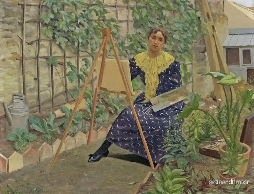 Reproduktion av målningen av ung flicka som målar - Félix Vallotton - Bild 2