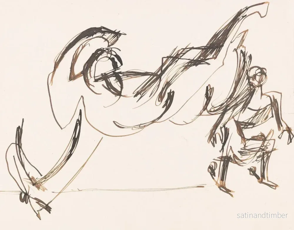 Reproduktion av målningen Cavalier devant un cheval renversé - Ernst Ludwig Kirchner - Bild 2