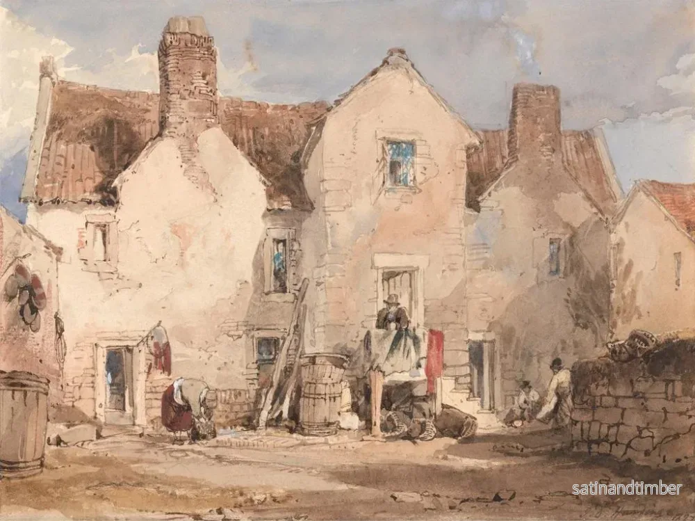 Reproduktion av målningen Fiskarehus i Sculcoates nära Hull, Yorkshire - James Duffield Harding - Bild 2