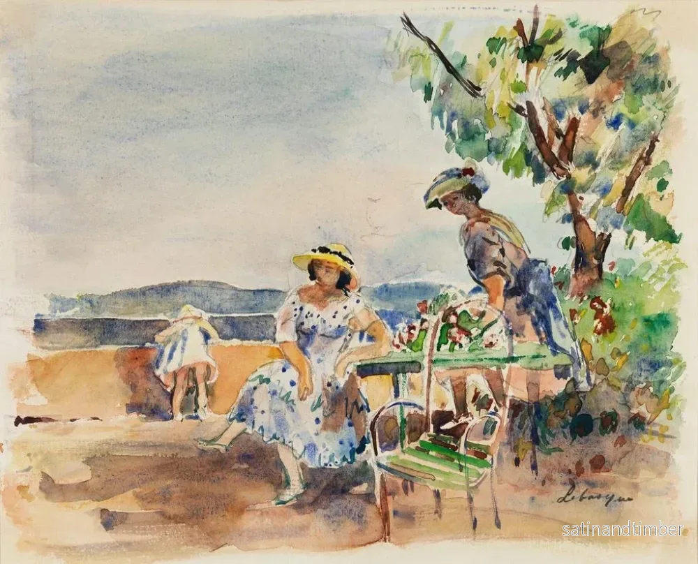 Reproduktion av målningen På terrassen - Henri Lebasque - Bild 2