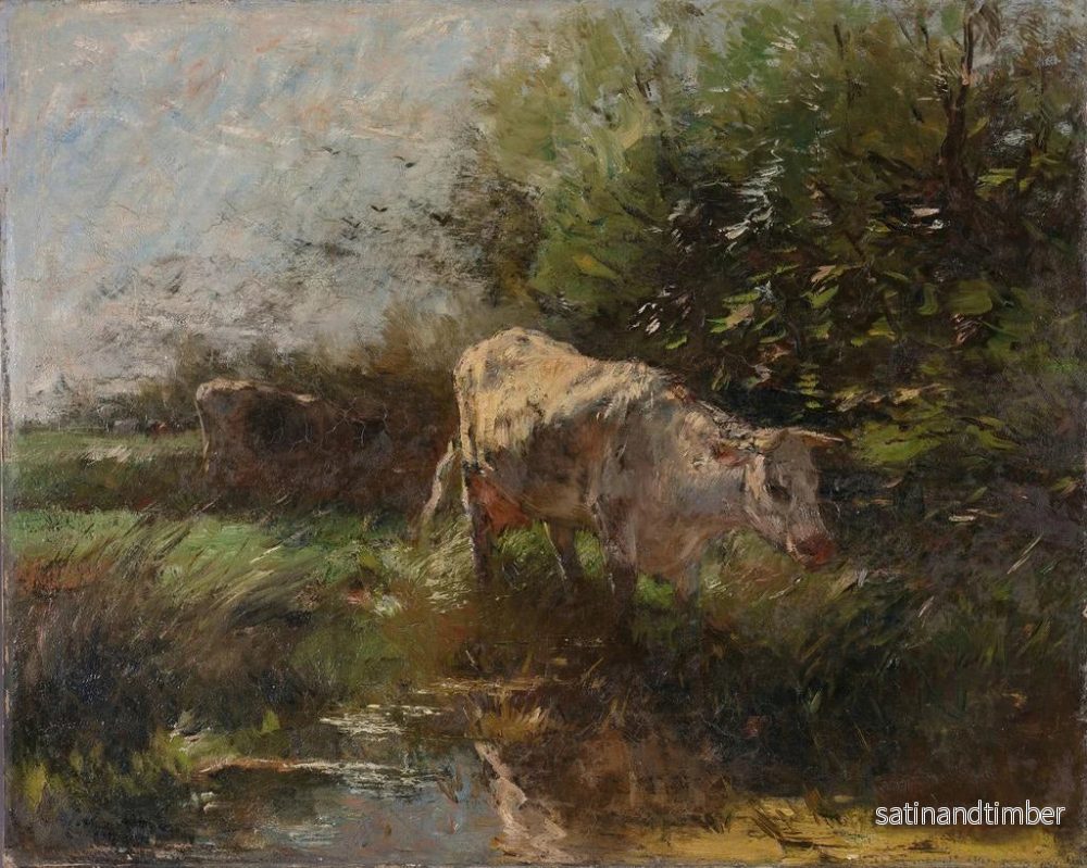 Reproduktion av målningen av prärie med kor - Willem Maris - Bild 2
