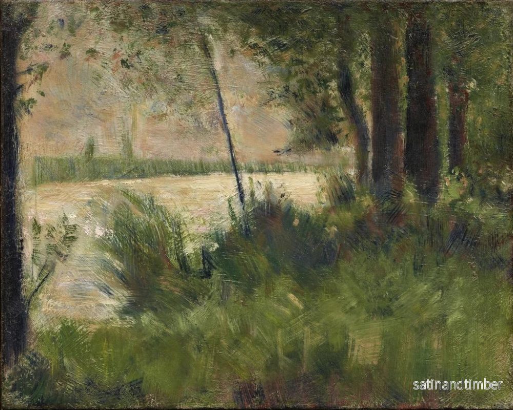 Reproduktion av målningen Bord de rivière herbeux - Georges Seurat - Bild 2