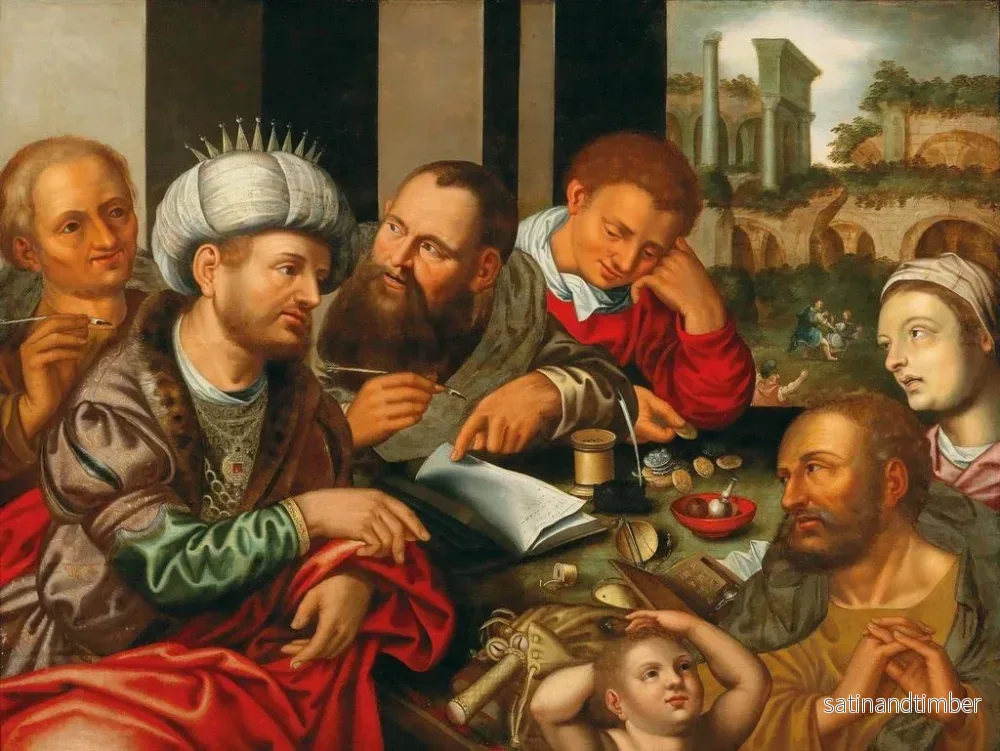 Reproduktion av målningen La parabole du créancier impitoyable - Jan Sanders van Hemessen - Bild 2