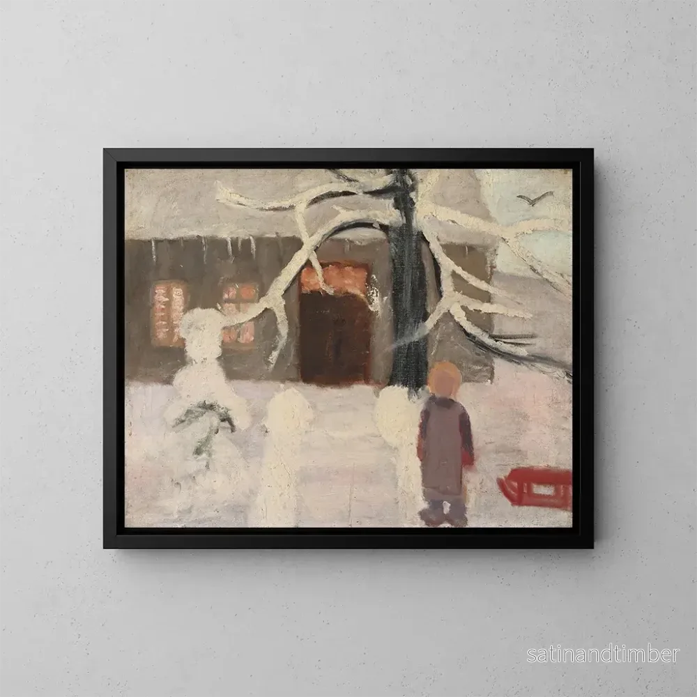 Reproduktion av målningen Pojke i snön - Paula Modersohn-Becker