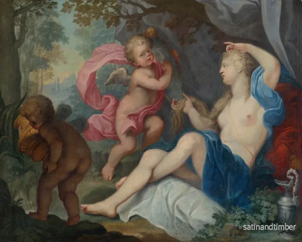 Reproduktion av målningen Toilette de Vénus - Charles Alphonse Du Fresnoy - Bild 2