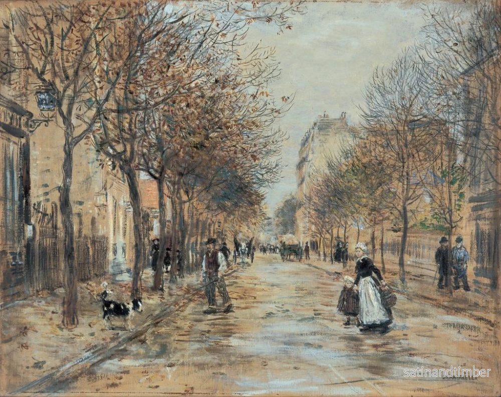 Reproduktion av målningen Rue à Asnières - Jean François Raffaëlli - Bild 2