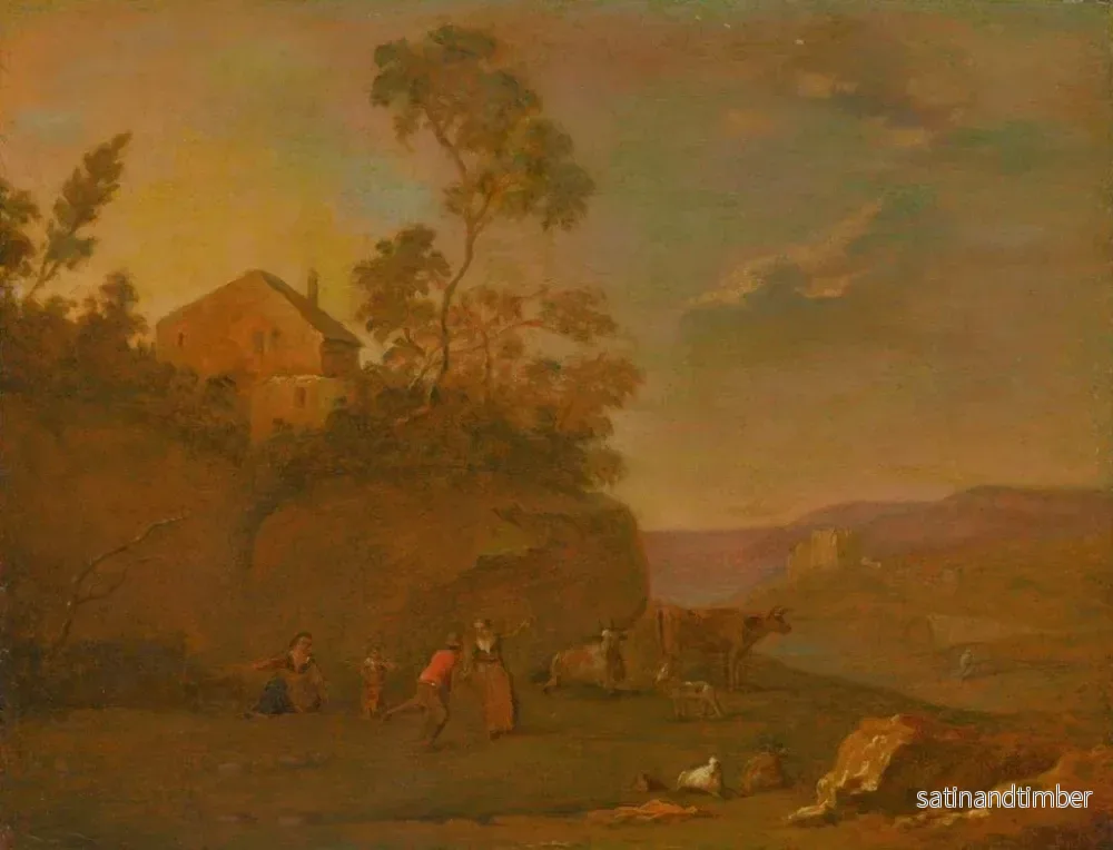 Reproduktion av målningen Tard dans la soirée - Norbert Joseph Carl Grund - Bild 2
