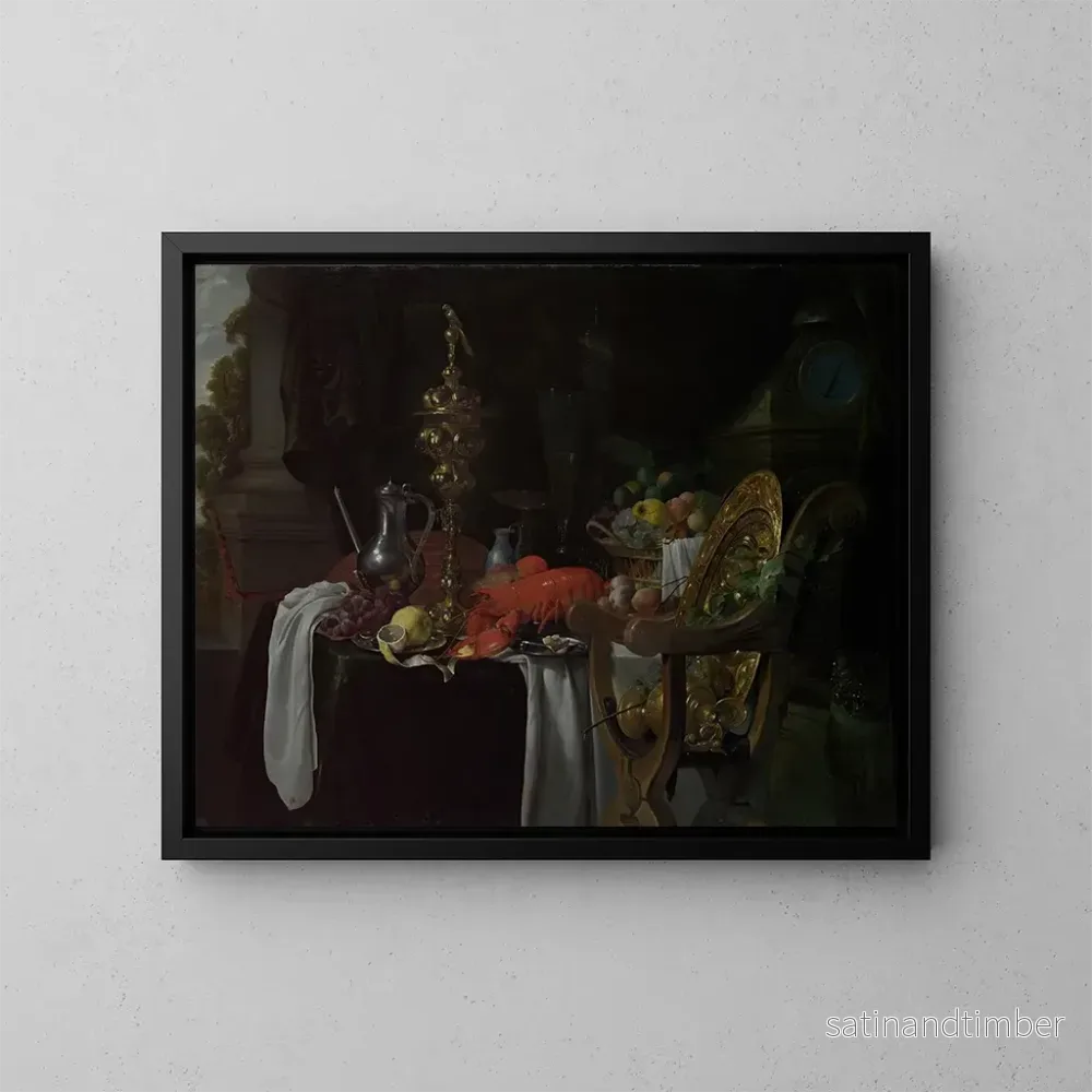Reproduktion av målningen Naturtavla: Bjudningsscen - Jan Davidsz de Heem