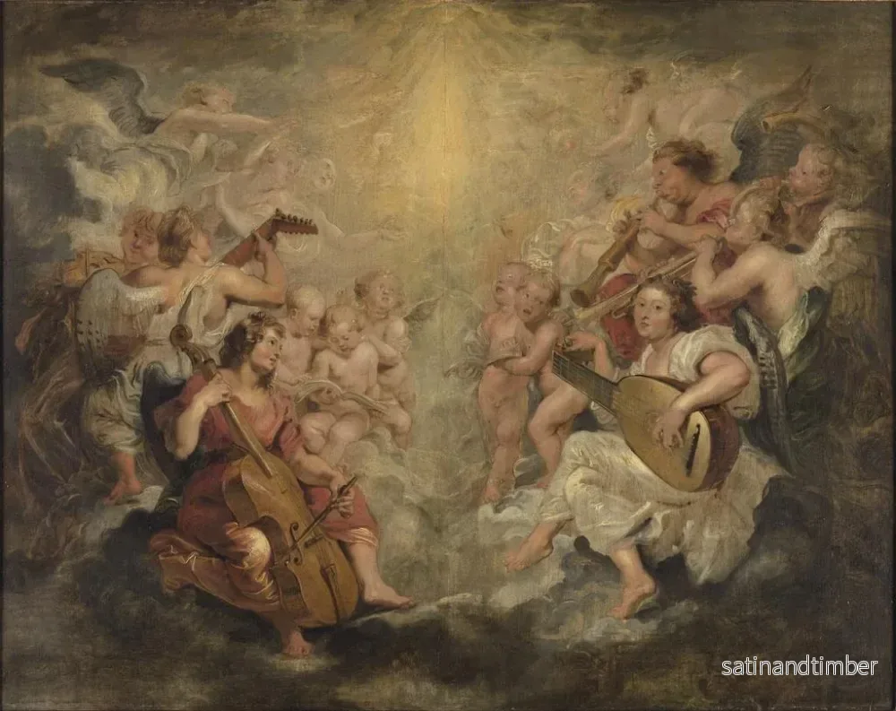 Reproduktion av målningen av änglar som spelar musik - Peter Paul Rubens - Bild 2