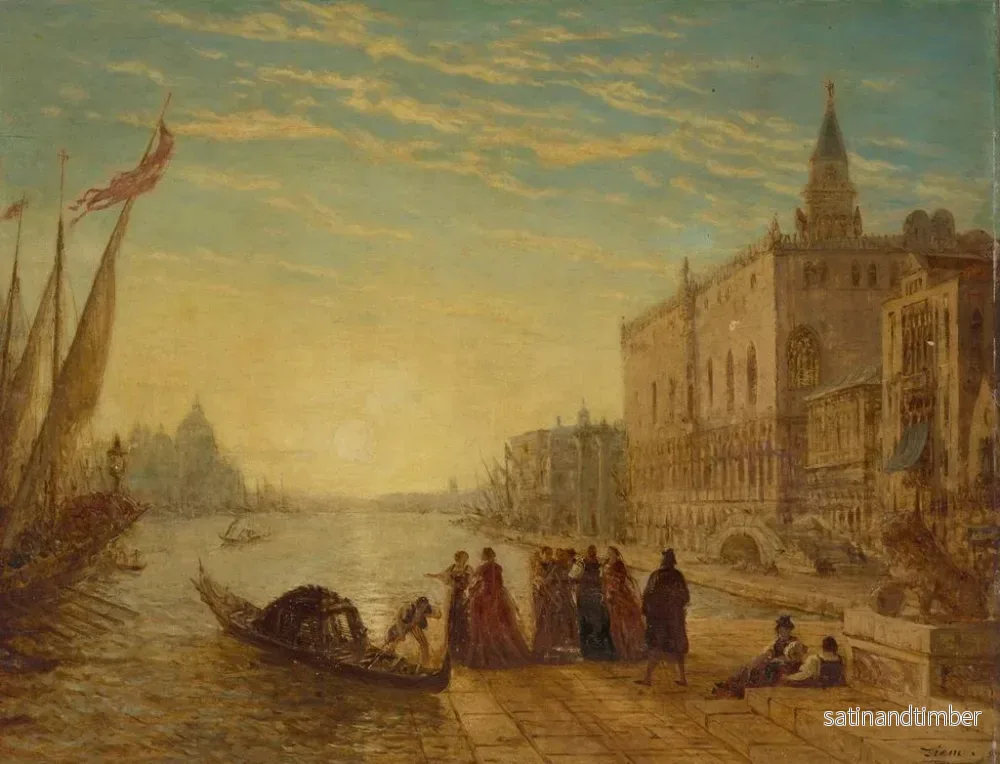 Reproduktion av målningen Venise, quai des Esclavons - Félix Ziem - Bild 2
