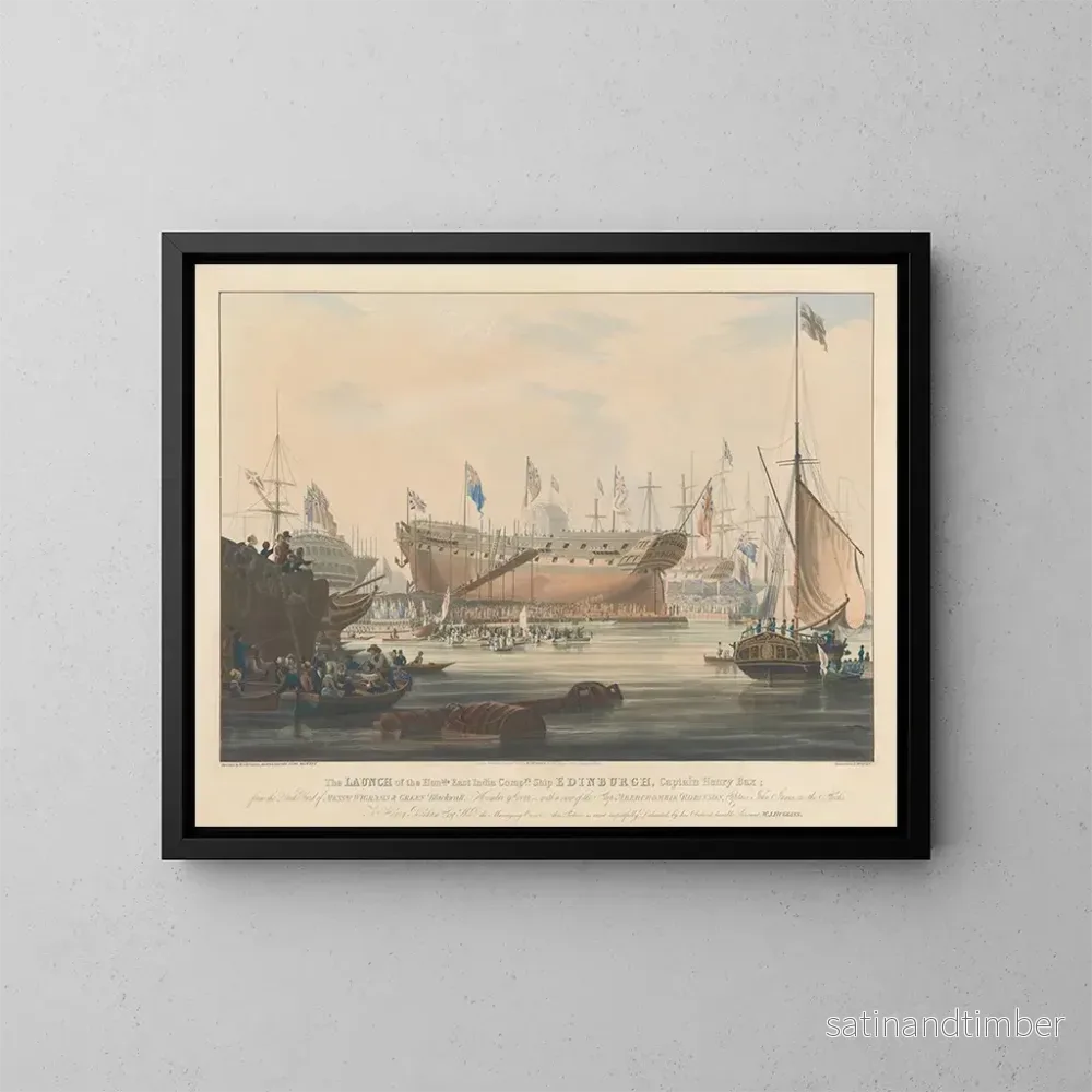 Reproduktion av målningen av Edinburghs Blackwall-avgång, 9 november 1825 – Edward Duncan Reproduktion av målningen av Edinburghs Blackwall-avgång, 9 november 1825 – Edward Duncan