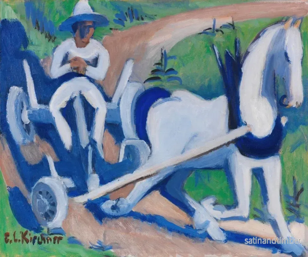 Reproduktion av målningen av bondevagn med häst - Ernst Ludwig Kirchner - Bild 2