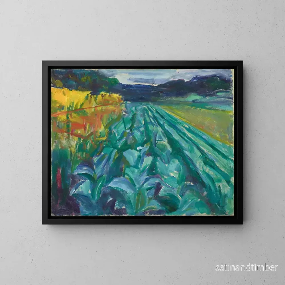 Reproduktion av målningen Champ de choux - Edvard Munch