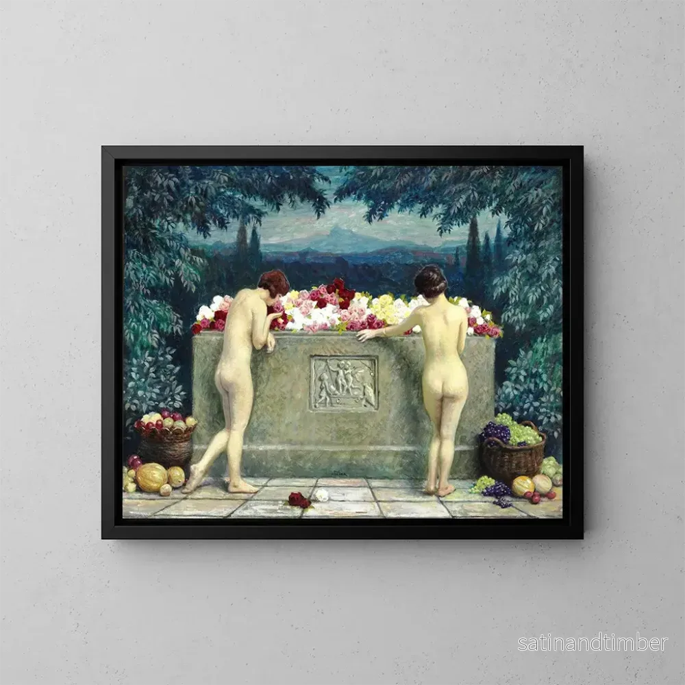 Reproduktion av målningen Le sarcophage de Ved - Paul Fischer