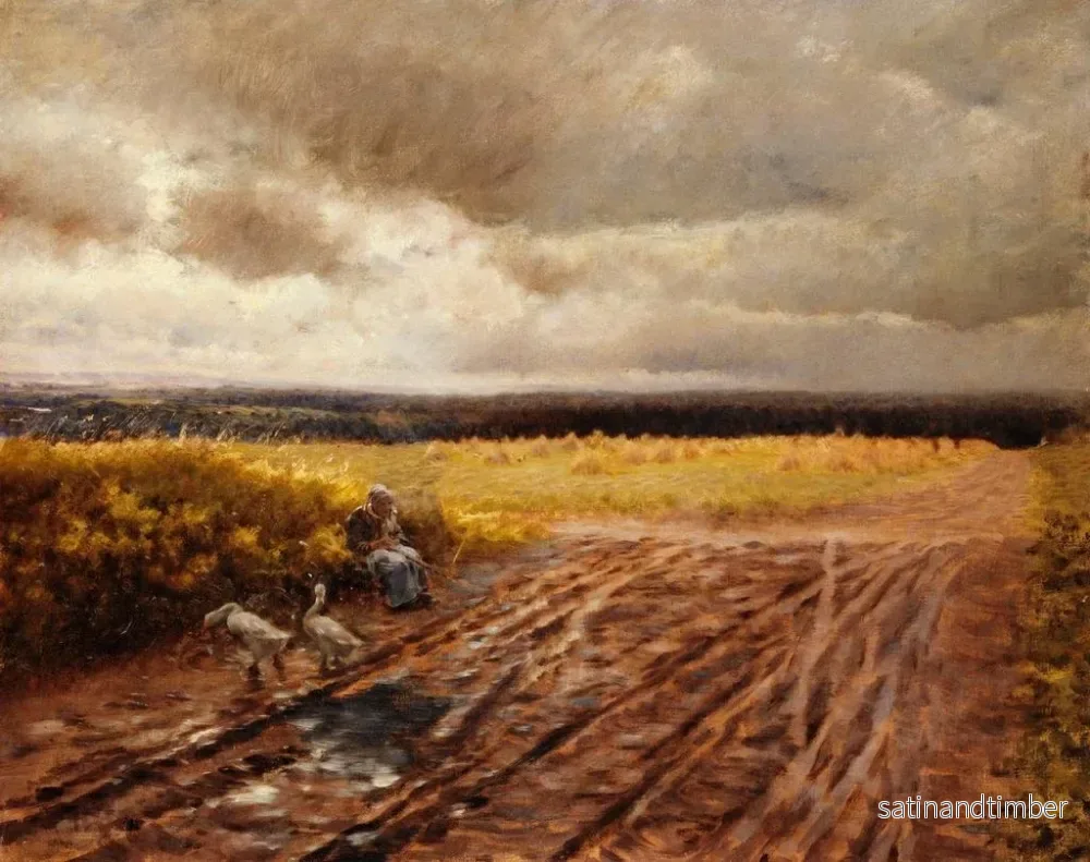 Reproduktion av målningen La gardeuse d'oies - Giuseppe De Nittis - Bild 2