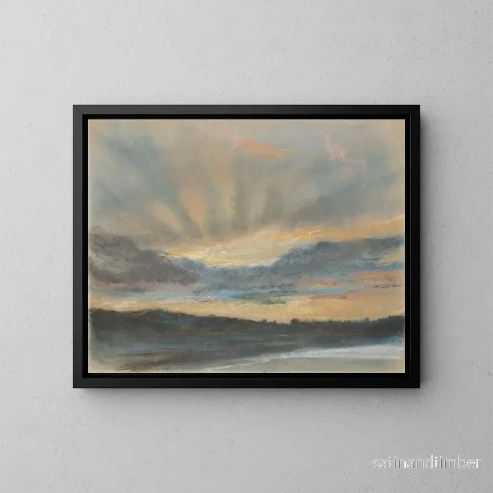 Reproduktion av målningen Solnedgång - Eugène Delacroix