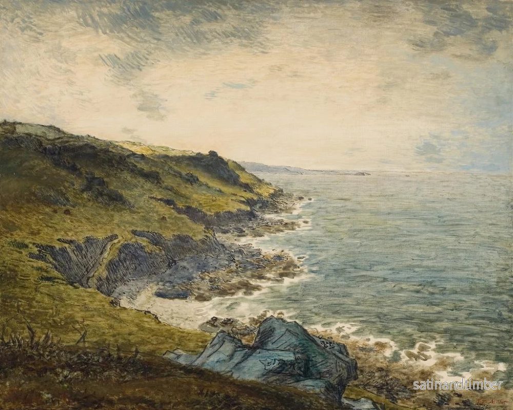 Reproduktion av målningen La Côte à Grville - Jean-François Millet - Bild 2