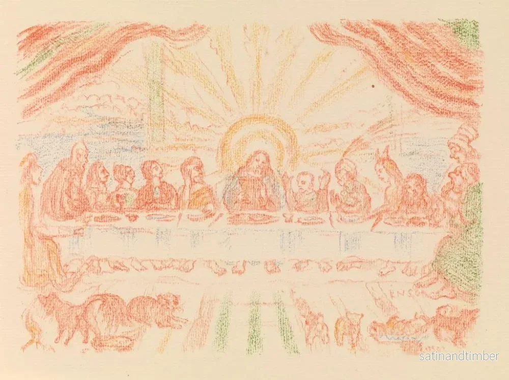 Reproduktion av målningen La Cène - James Ensor - Bild 2