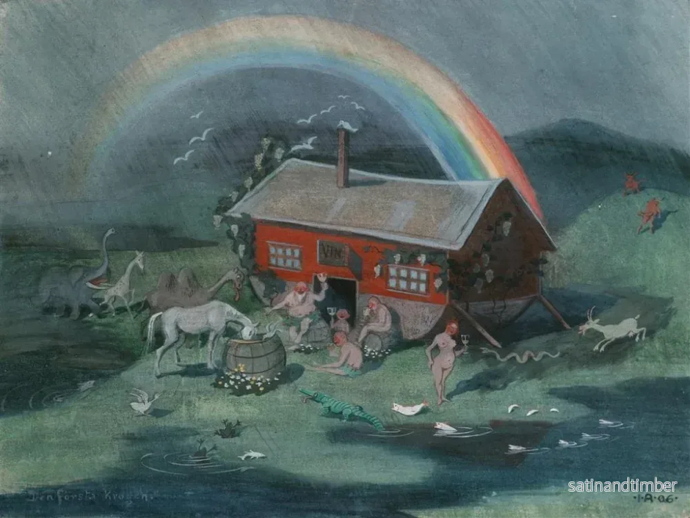 Reproduktion av målningen La première taverne - Ivar Arosenius - Bild 2