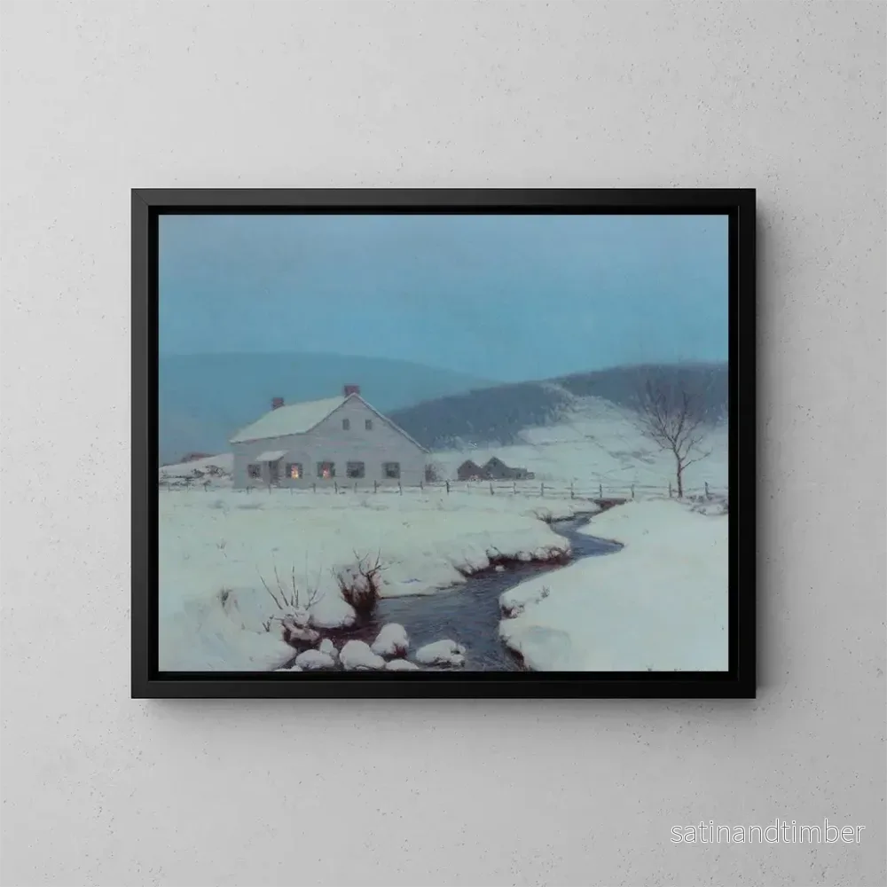 Reproduktion av målningen Skymning vid Woodstock, New York - Birge Harrison