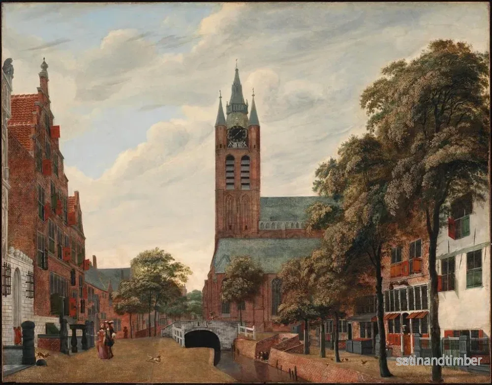 Reproduktion av målningen Vue du canal Oude Delft à Delft - Jan van der Heyden - Bild 2