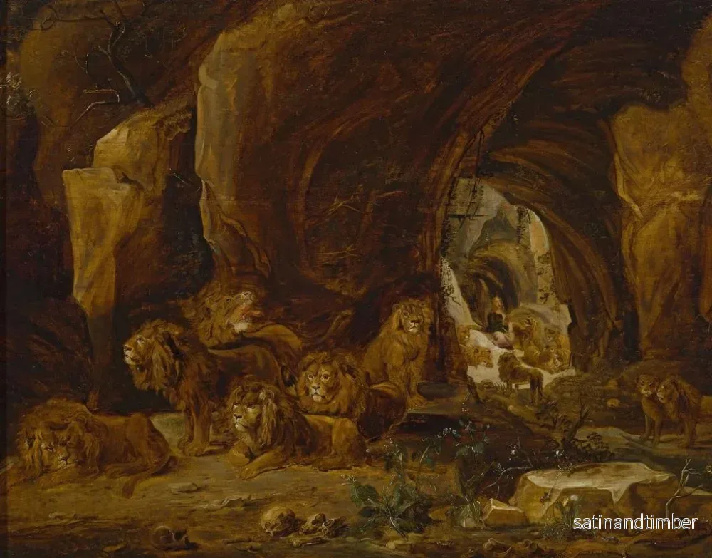 Reproduktion av målningen Daniel i lejonkulan - David Teniers den Yngre - Bild 2