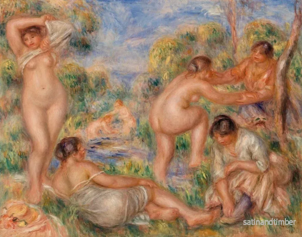 Reproduktion av målningen av grupp av badande - Pierre-Auguste Renoir - Bild 2