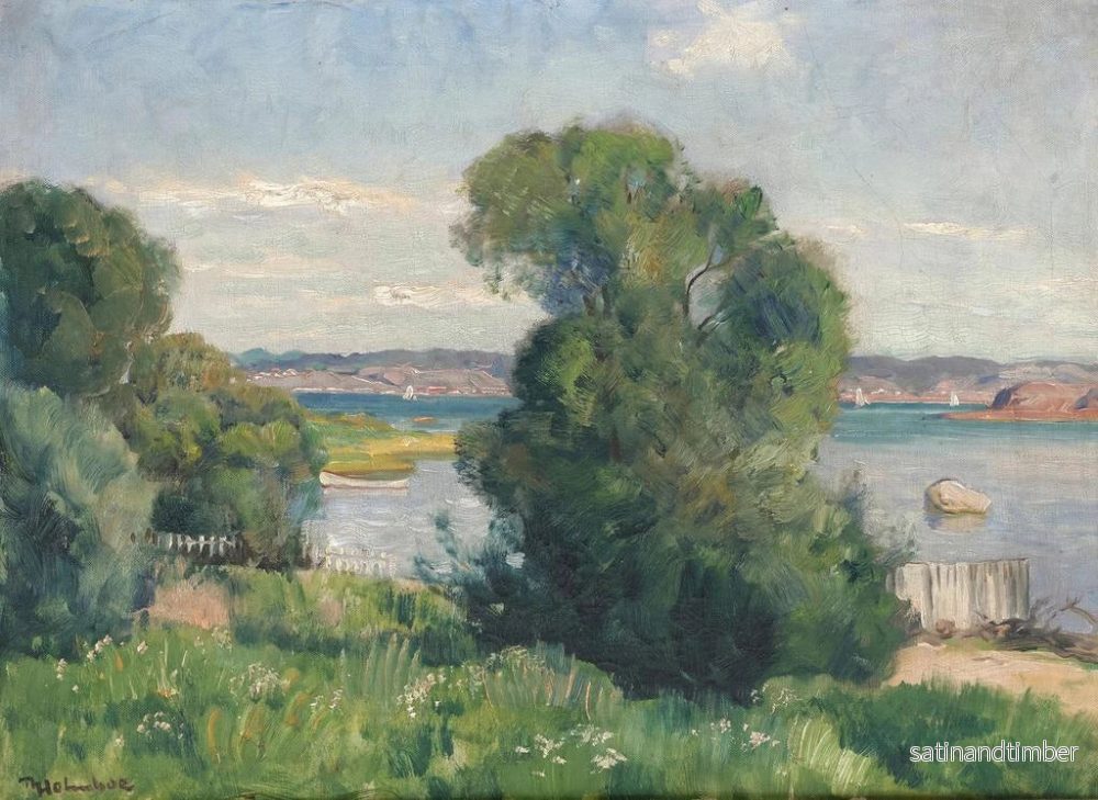 Reproduktion av målningen En sommardag i Norge - Thorolf Holmboe - Bild 2