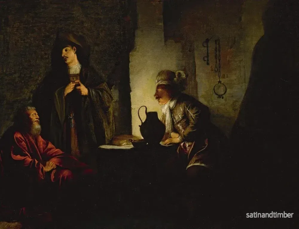 Reproduktion av målningen Joseph i fängelse - Dirck Dircksz van Santvoort - Bild 2