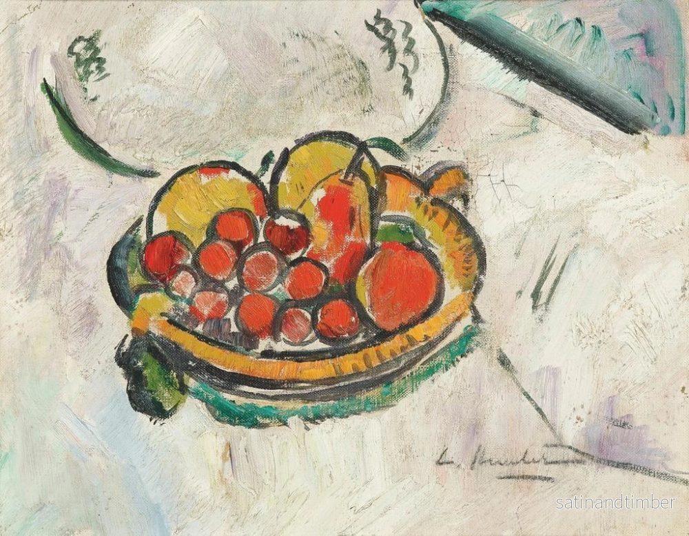 Reproduktion av målningen Naturtavla med en skål frukt - George Leslie Hunter - Bild 2