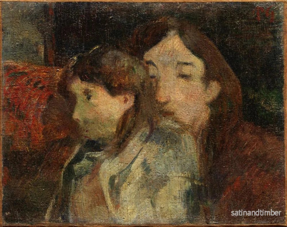 Reproduktion av målningen Figurer i ett inre - Paul Gauguin - Bild 2