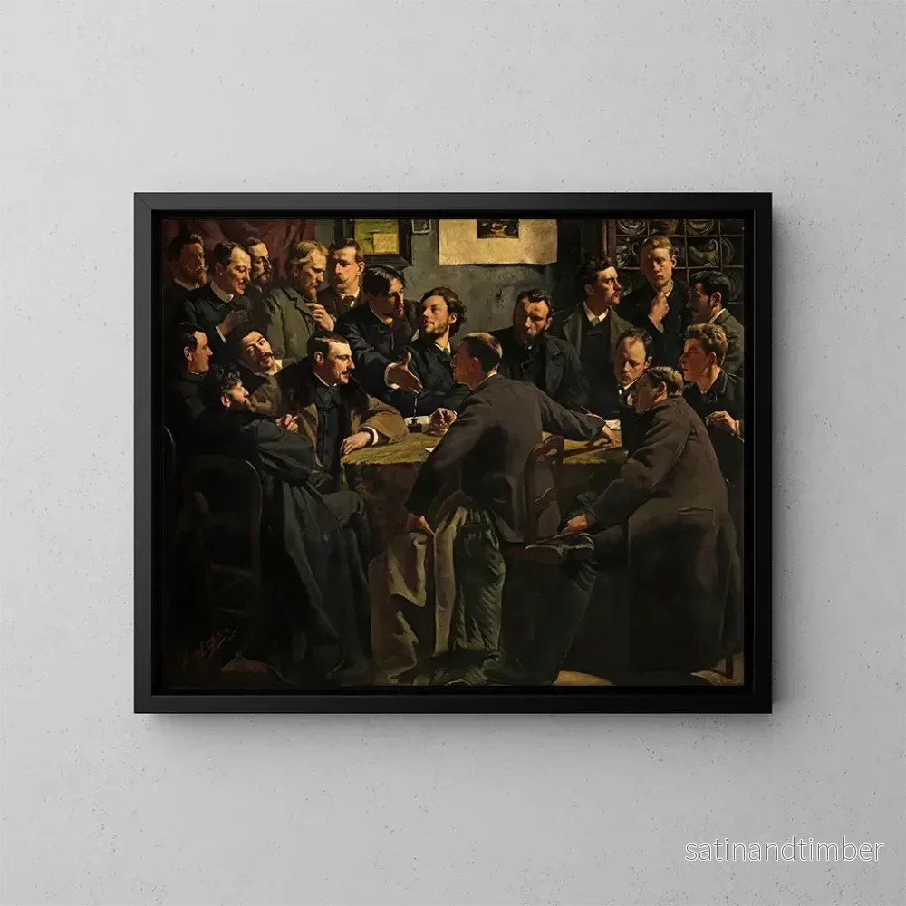 Reproduktion av målningen En session av Société des Arts Als Ik Kan - Jan Hendrik Luyten