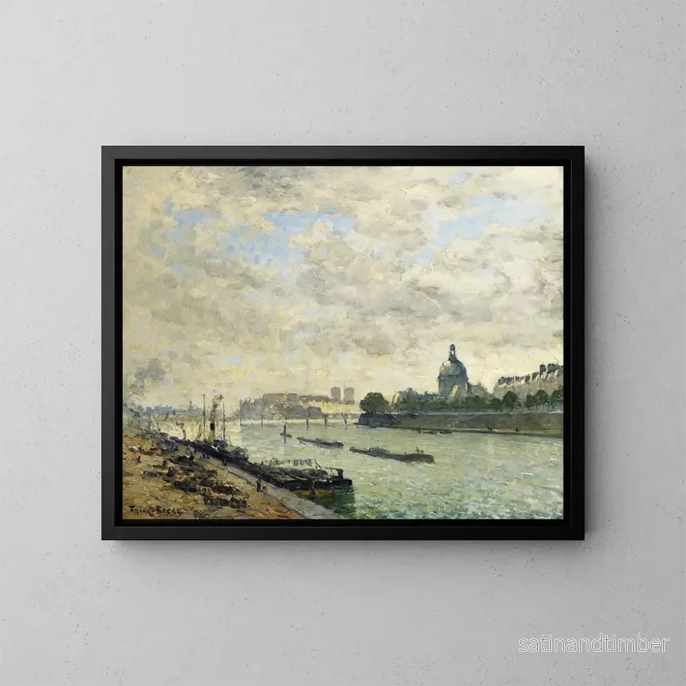Reproduktion av målningen Les quais de la Seine à Paris - Frank Myers Boggs