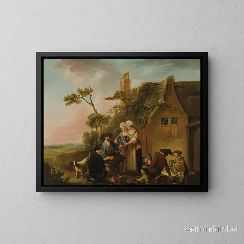 Reproduktion av målningen Le marchand d’étain – Louis Joseph Watteau Reproduktion av målningen Le marchand d’étain – Louis Joseph Watteau